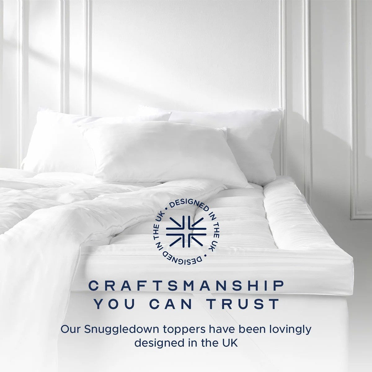 Snuggledown Hotel Collection Luxurious Extra Deep Mattress Topper, Double