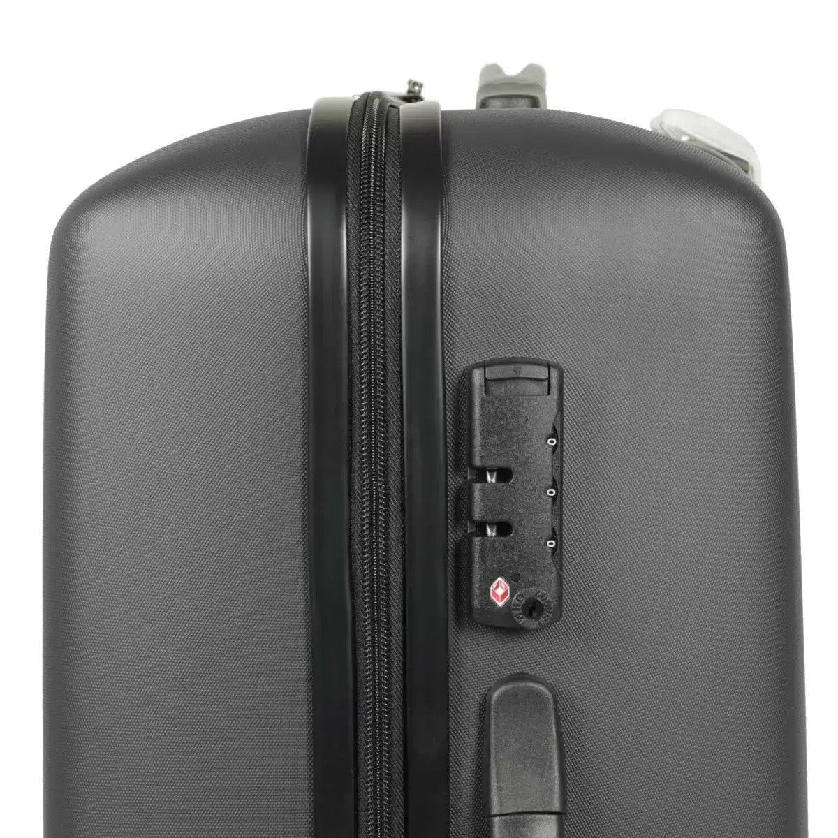 Rock Byron 3 Piece Hardside Luggage Set in Black