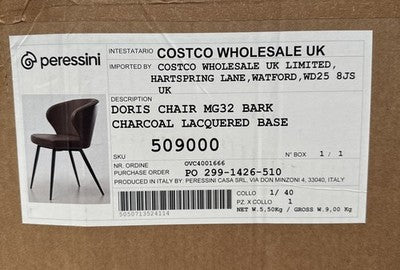 Peressini Doris Brown Faux Leather Dining Chair