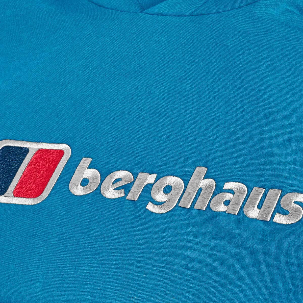 Berghaus Logo Hoody Men's Fleece Pullover Jumper Sweatshirt Blue Medium