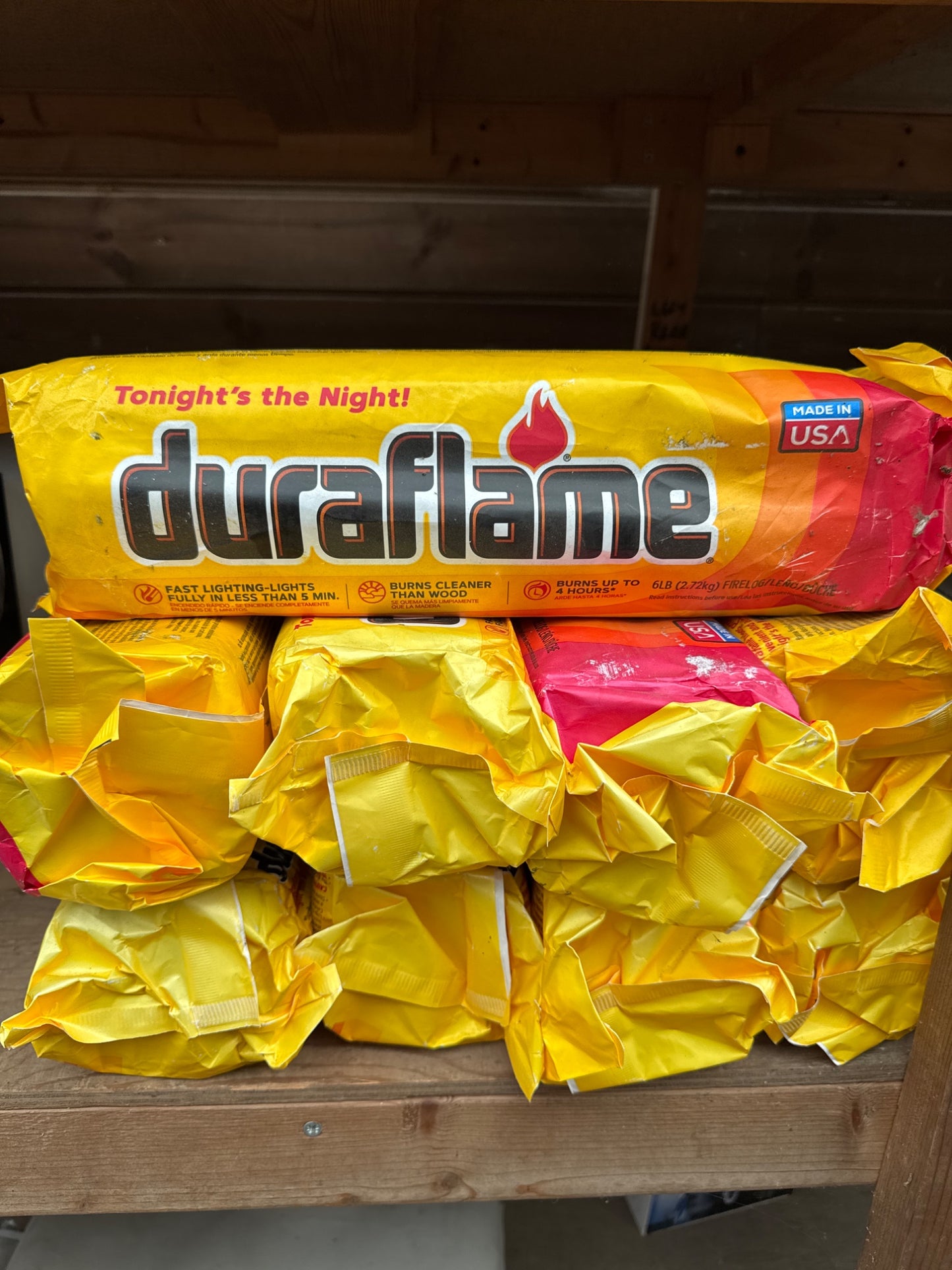 Duraflame Firelog 6lb Fire Logs 9 Pack Fireplace Long Burn Indoor Campfire