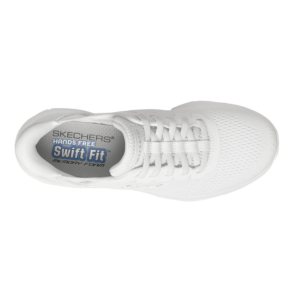 Skechers Ladies Glide-Step Swift Fit Slip On Trainers UK Sizes 4-8 White