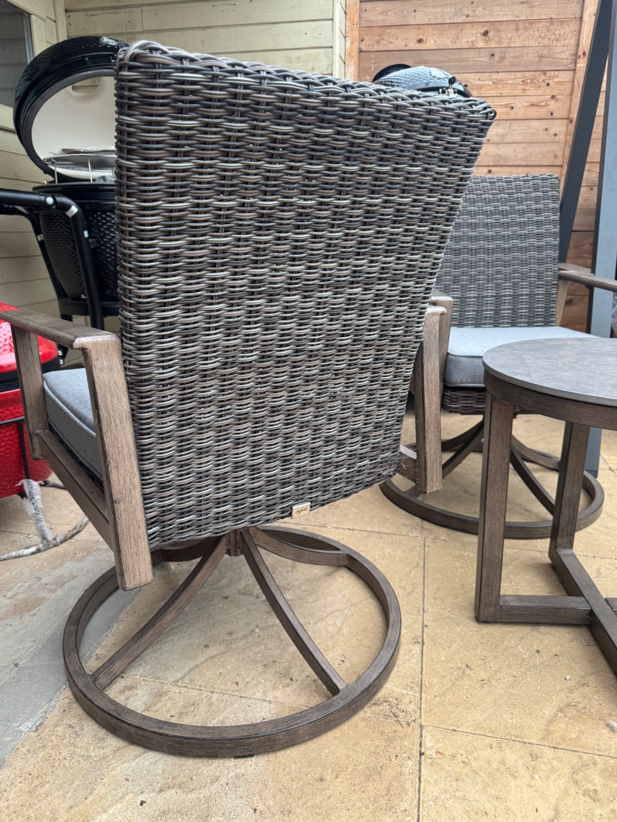 Agio McKinnon 3 Piece Small Space Garden Patio Furniture Set Outdoor Seating