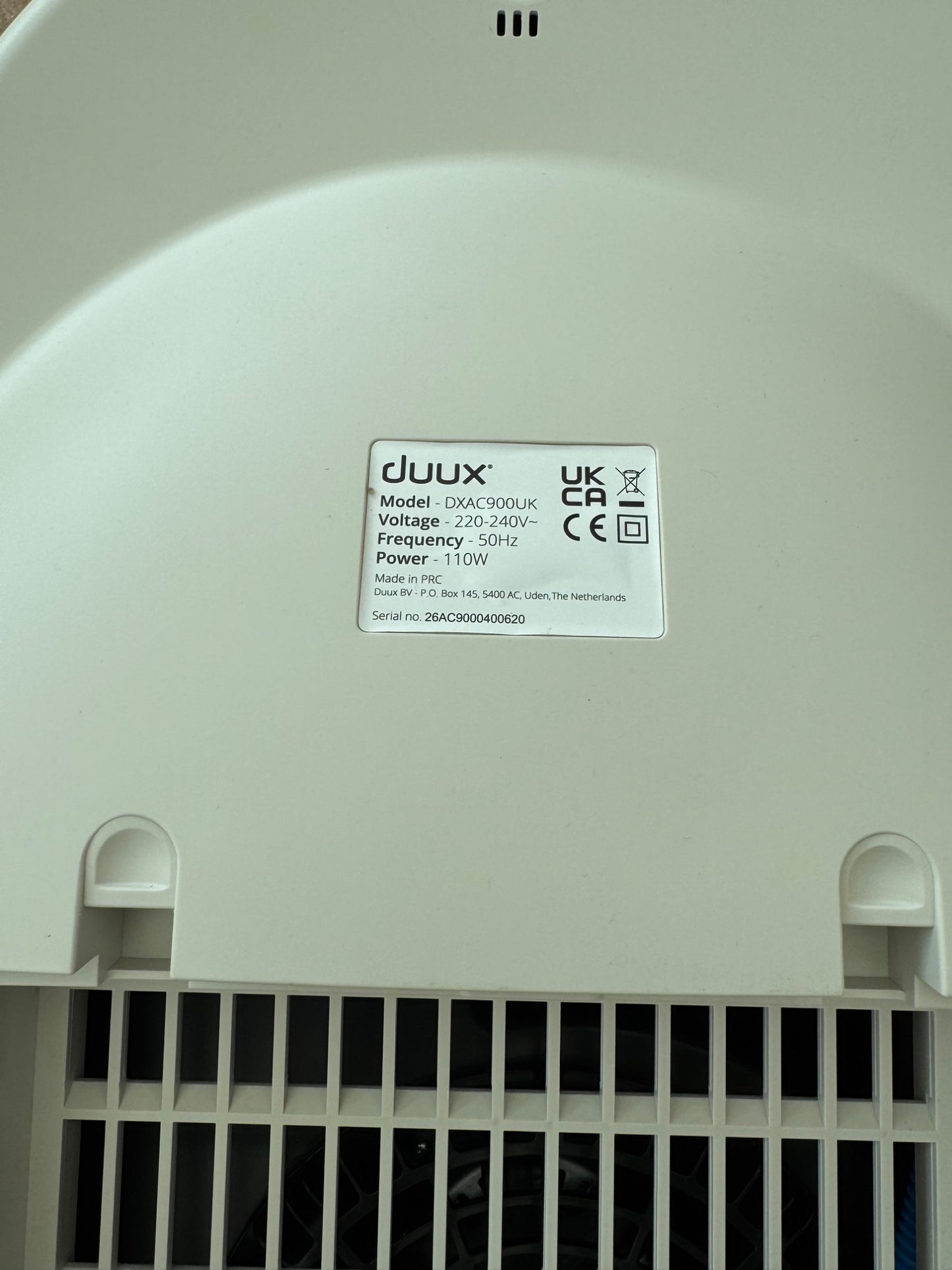 Duux Mist Air Cooler DXAC900UK Stone 110W 5.5L Remote Control 50m² Room Fan