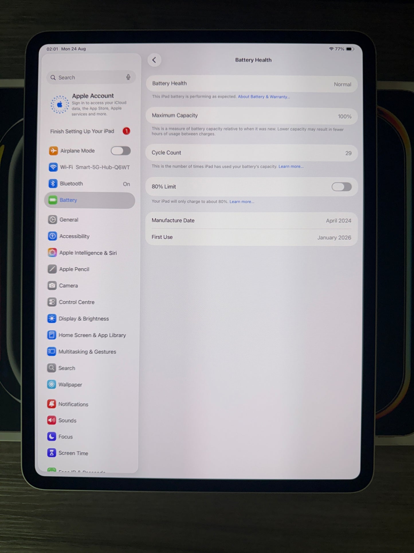 Apple iPad Pro 13" M4 2024 7th Gen 1TB WiFi 6E Silver Tablet MVX73NF/A