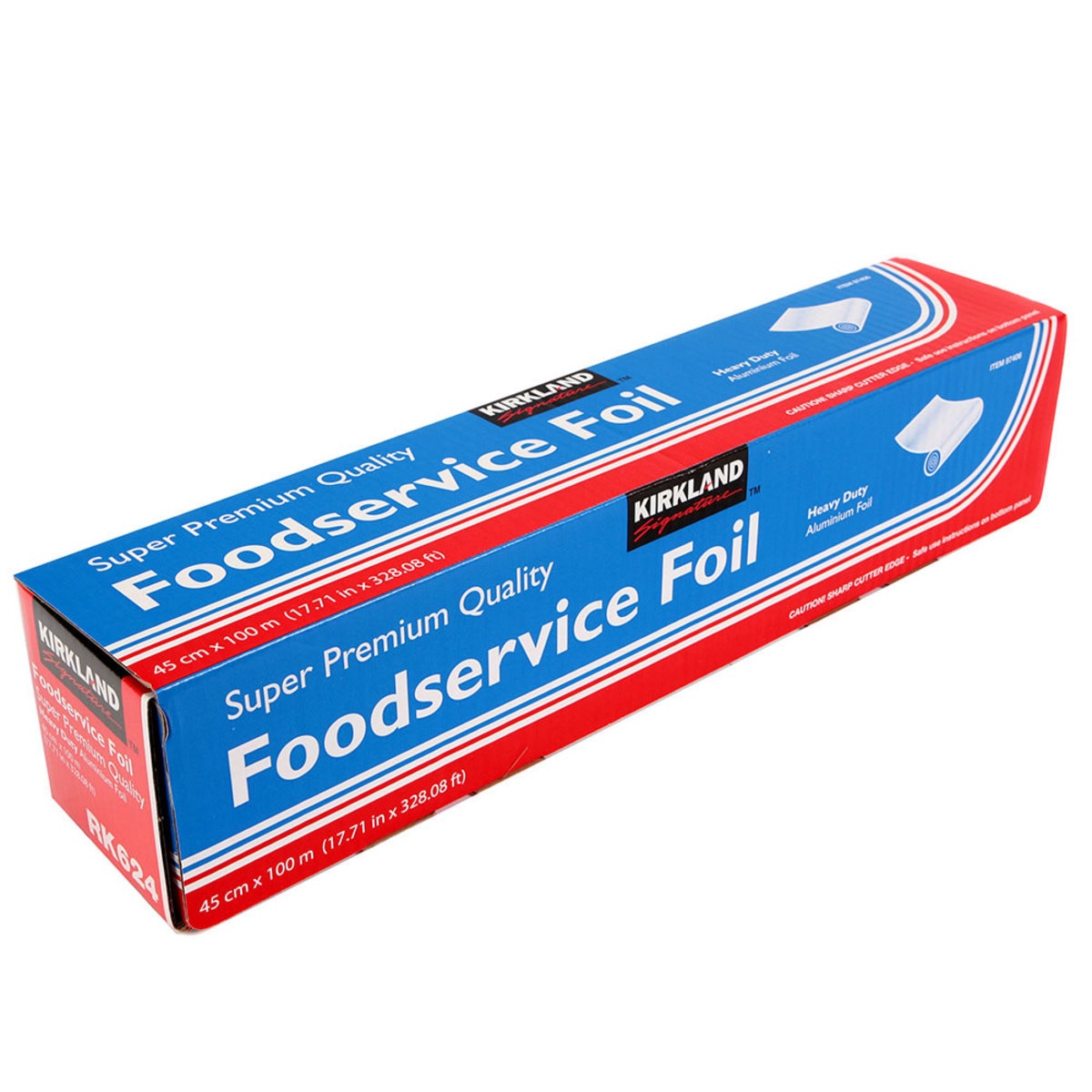 Kirkland Signature Aluminium Foil Heavy Duty Foodservice 45cm x 100m Roll