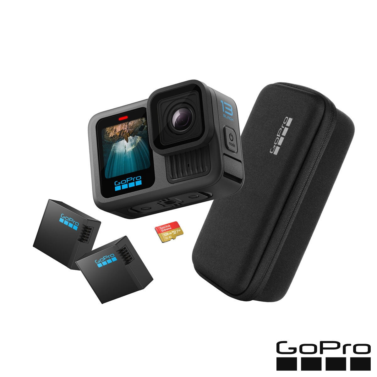 GoPro HERO13 Black Action Camera Bundle 5.3K 27MP WiFi Waterproof 128GB SD