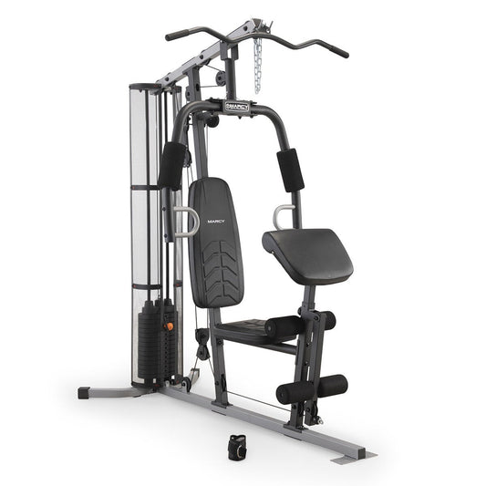 Marcy MWM986 Home Gym System 68kg Steel Weight Stack Pulley Black Silver