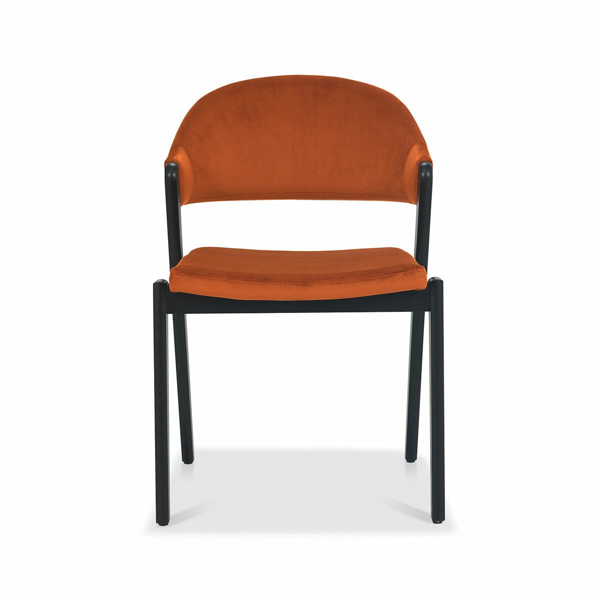 Bentley Designs Camden Rust Velvet Dining Chair Upholstered Beech 2 Pack