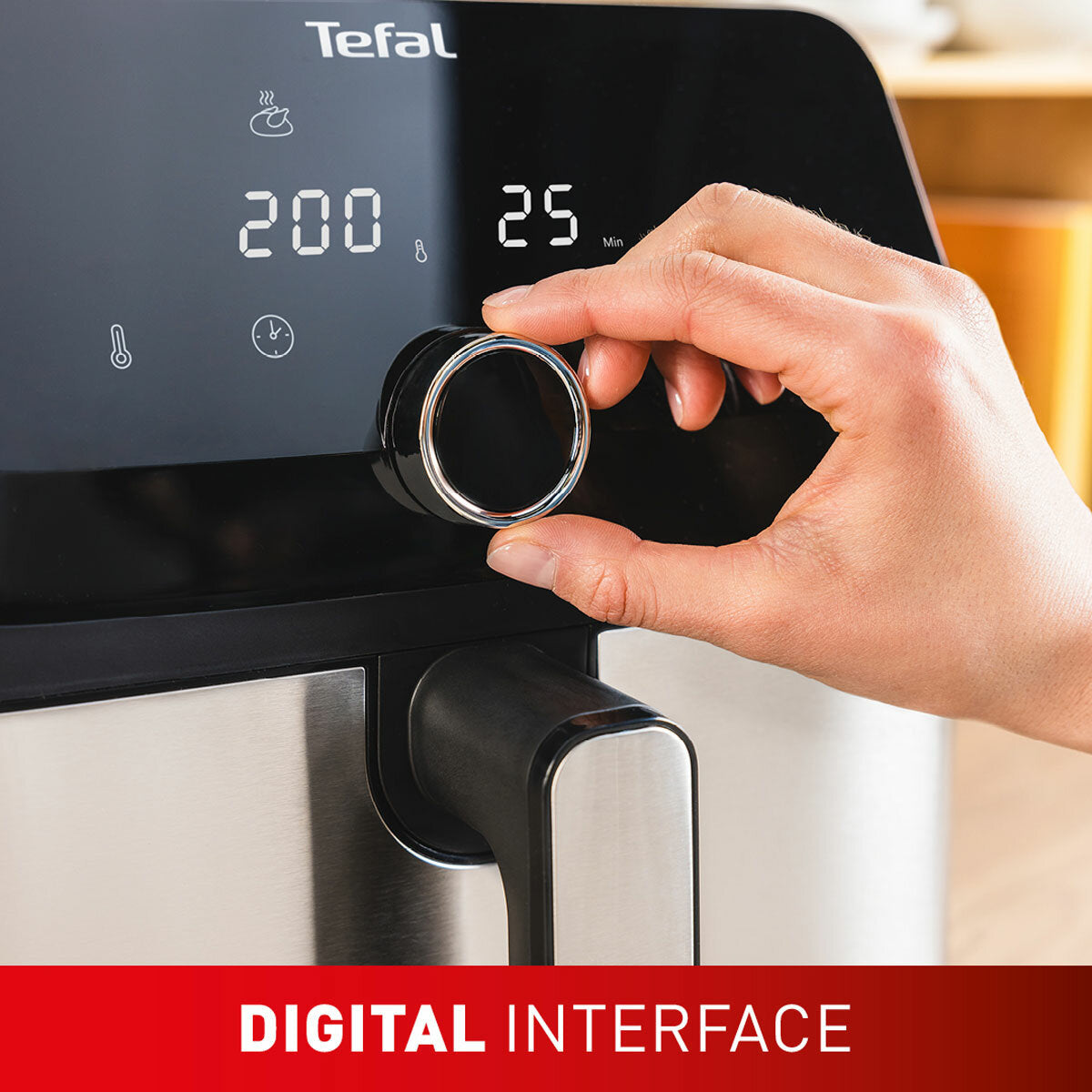 Tefal Easy Fry Mega Air Fryer EY855D40 7.5L 2020W 8 Presets Stainless Steel