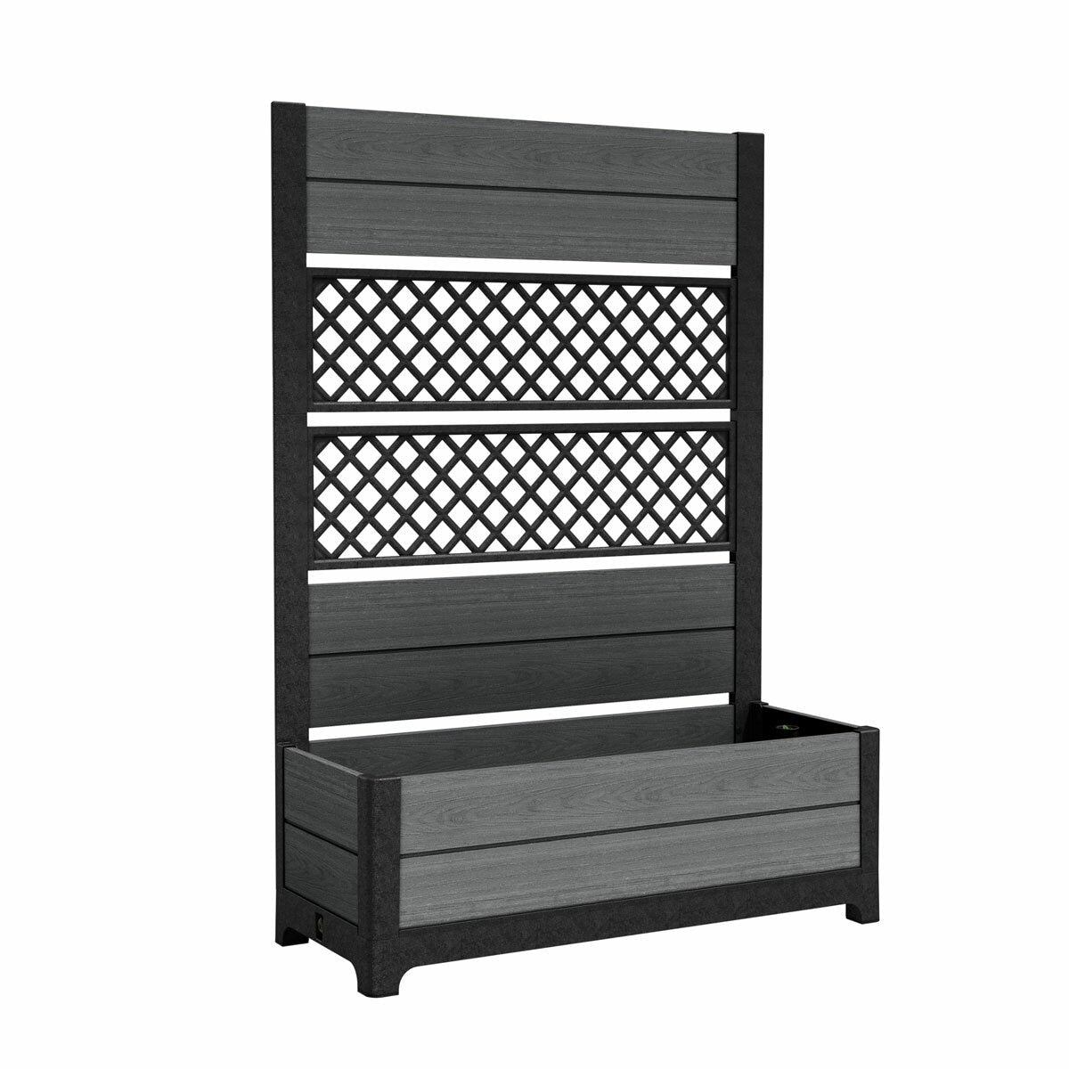 Keter Cortina Tulip Privacy Screen Planter Grey Resin Outdoor Garden 156cm