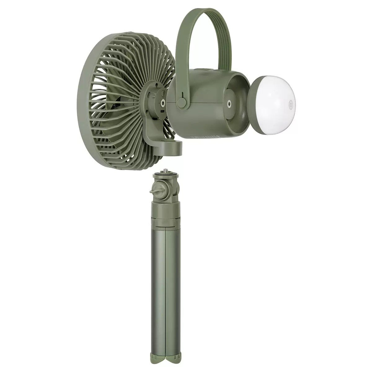 New Camelion Rechargeable Camping Fan with LED Light, Tripod, USB, Quiet 3-Speed
