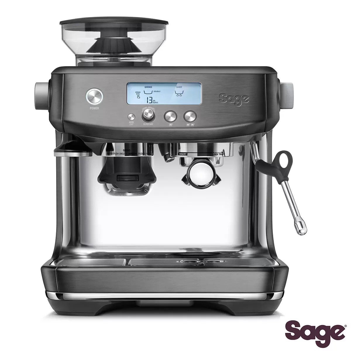 Sage Barista Pro Bean to Cup Coffee Machine Black Stainless Steel SES878BST NEW
