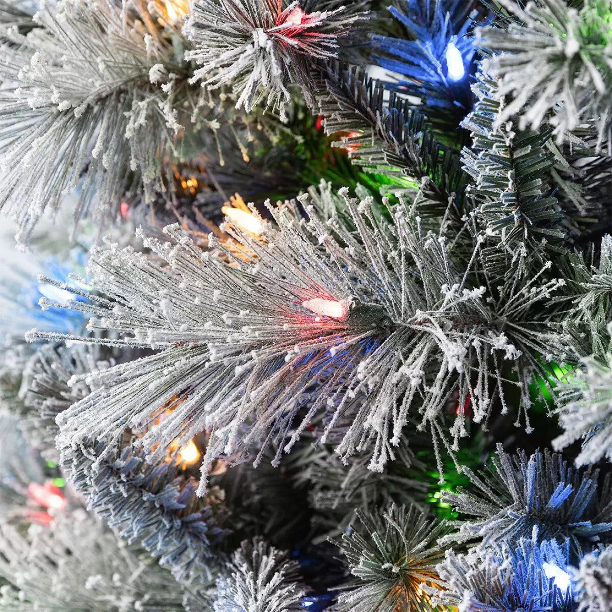 6ft 6 Inch (1.9m) Flocked & Glitter Artificial Christmas Tree - no lights