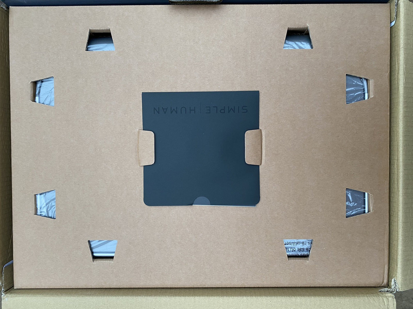 simplehuman Rectangular Step Can Bin 55L in Brushed Stainless Steel with Grey