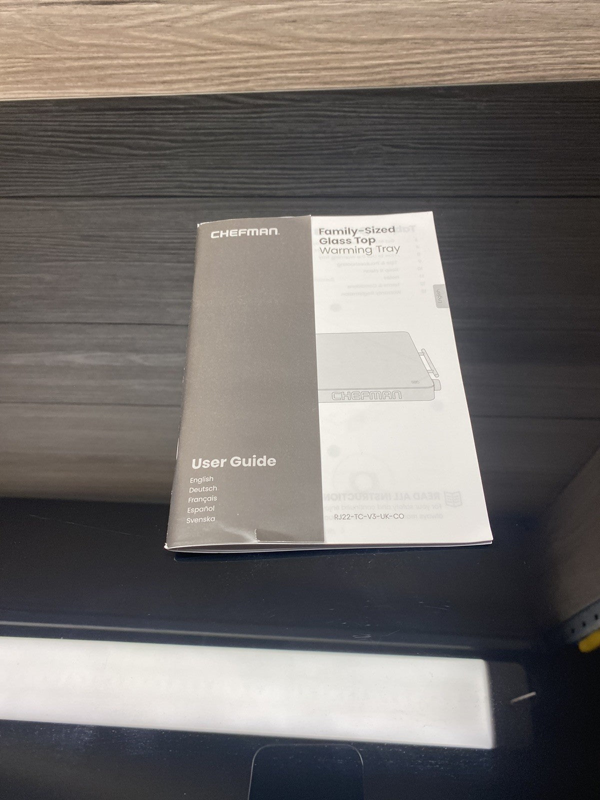 Chefman XL Glass Top Warming Tray, Adjustable Temperature Control