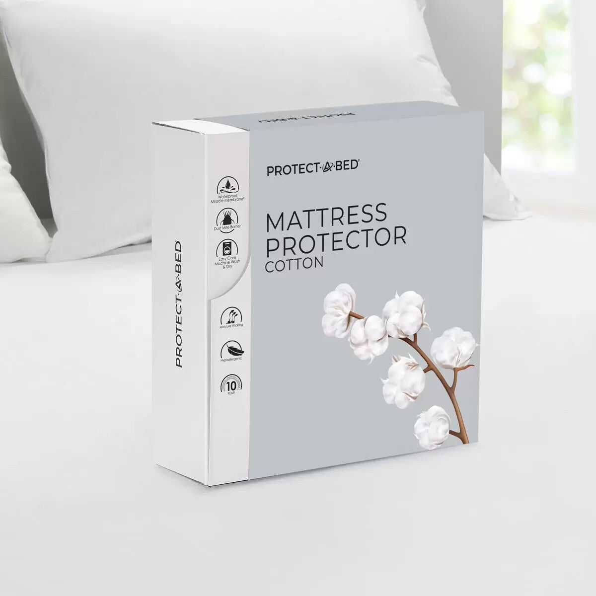 Protect-A-Bed Cotton Mattress Protector, Small Double New
