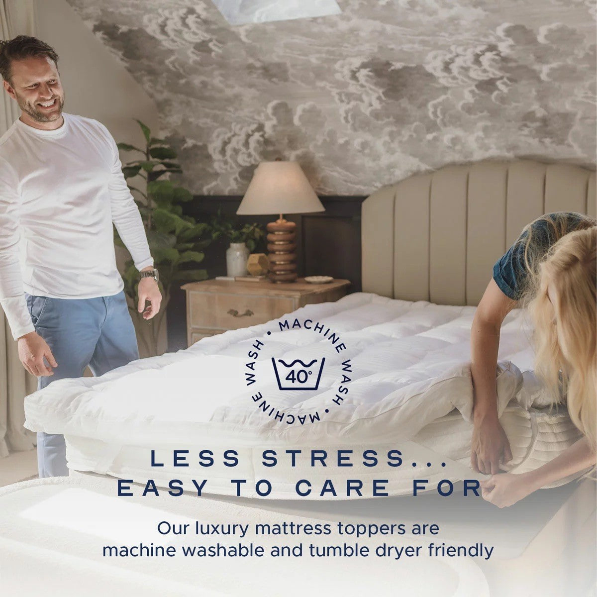 Snuggledown Hotel Collection Luxurious Extra Deep Mattress Topper, Double