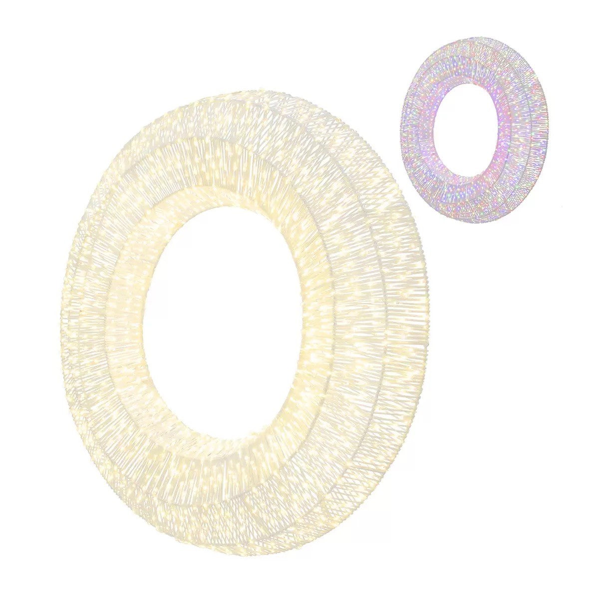 28 Inch Wreath with 1900 LED Lights Colour Warm White