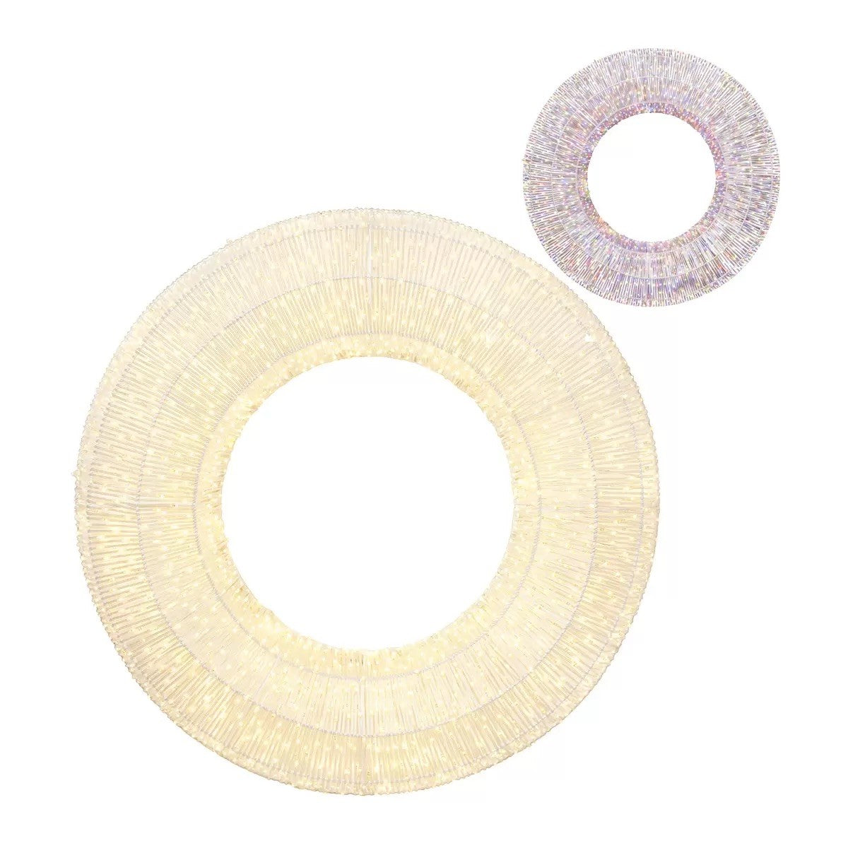 28 Inch Wreath with 1900 LED Lights Colour Warm White