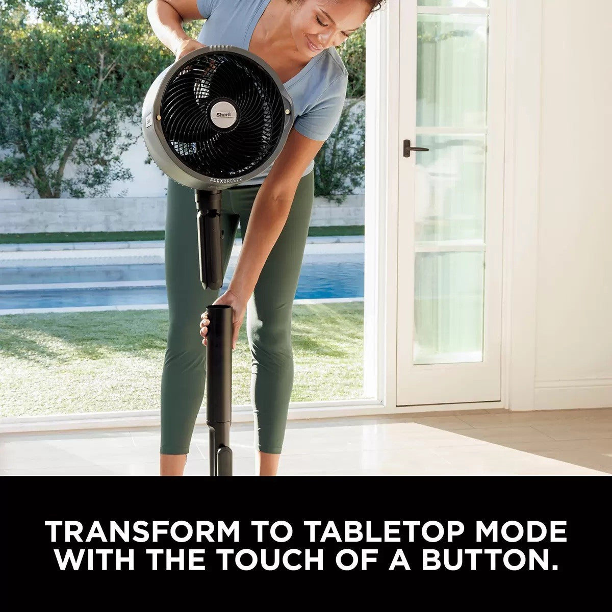 Shark FlexBreeze Pro Mist Indoor & Outdoor Fan & Misting System, FA300UK Grey