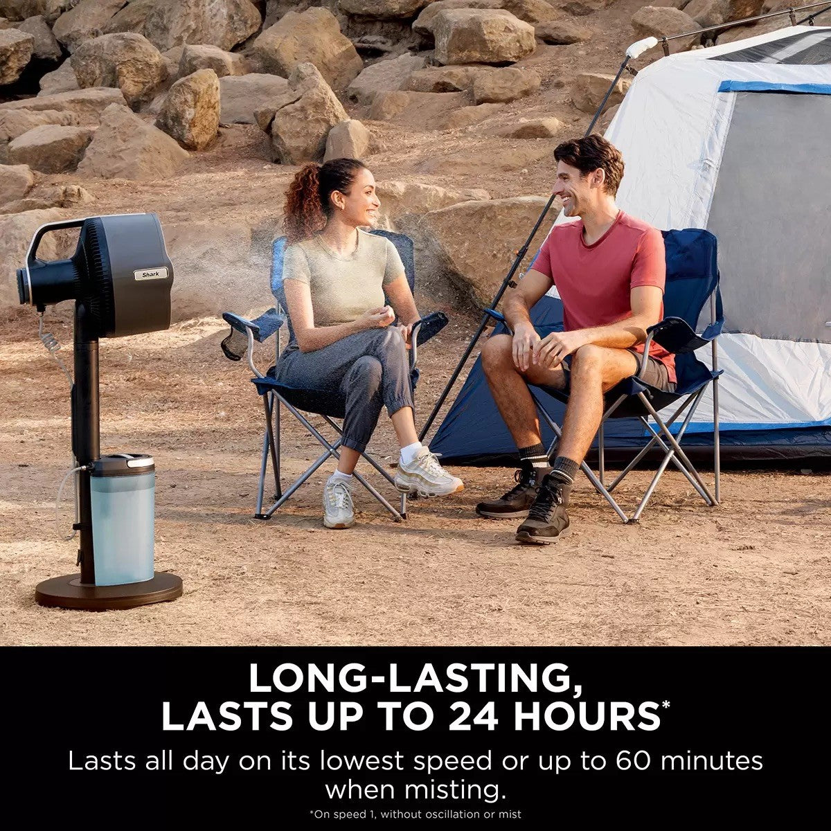 Shark FlexBreeze Pro Mist Indoor & Outdoor Fan & Misting System, FA300UK Grey