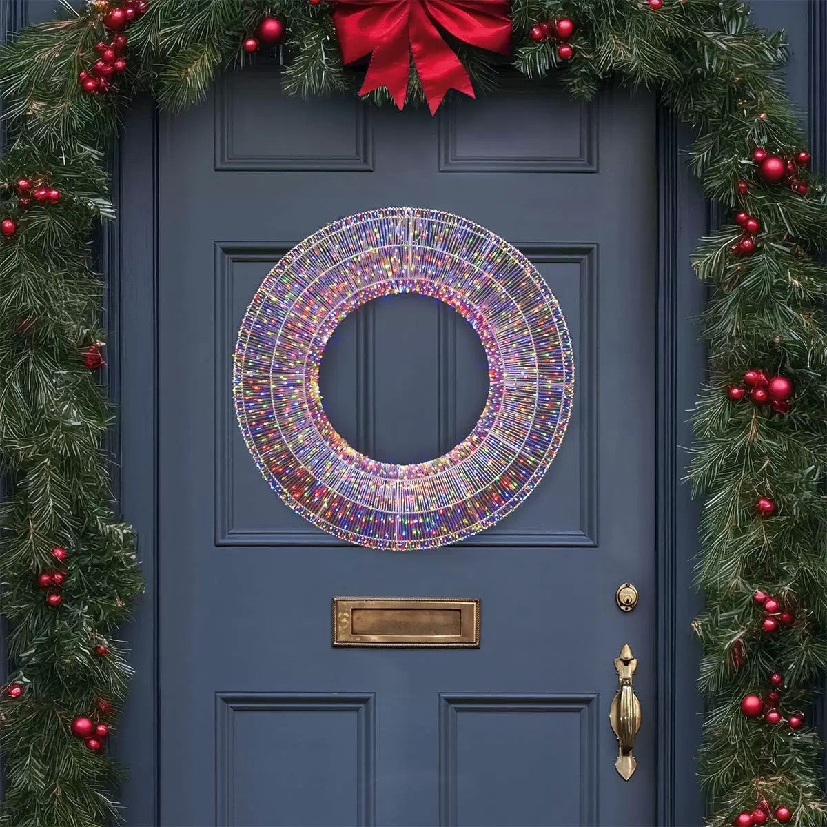 28 Inch Wreath with 1900 LED Lights Colour Warm White