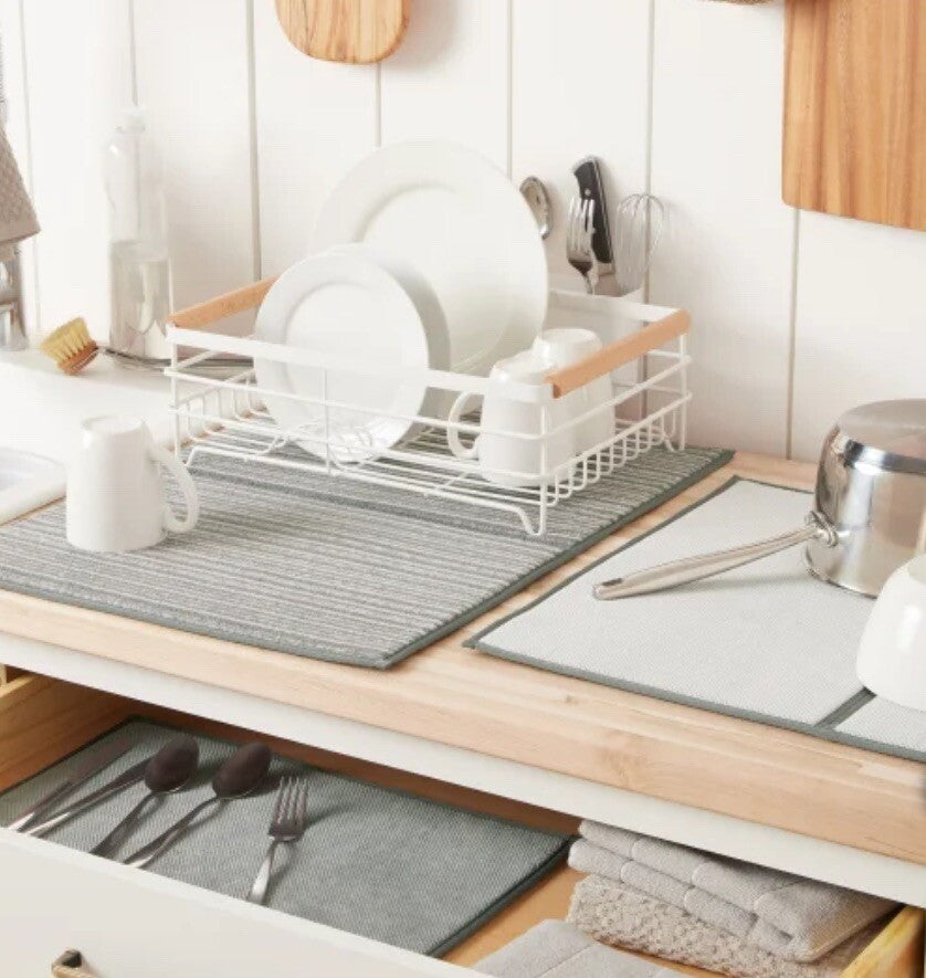 Dish Drying Mat Set, 3-pack Absorbent Microfiber Town & Country Living