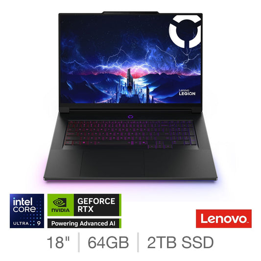 Lenovo Legion 9 Ultra 9 64GB RAM 2TB SSD RTX 5090 18 in Gaming Laptop 83EY003BUK