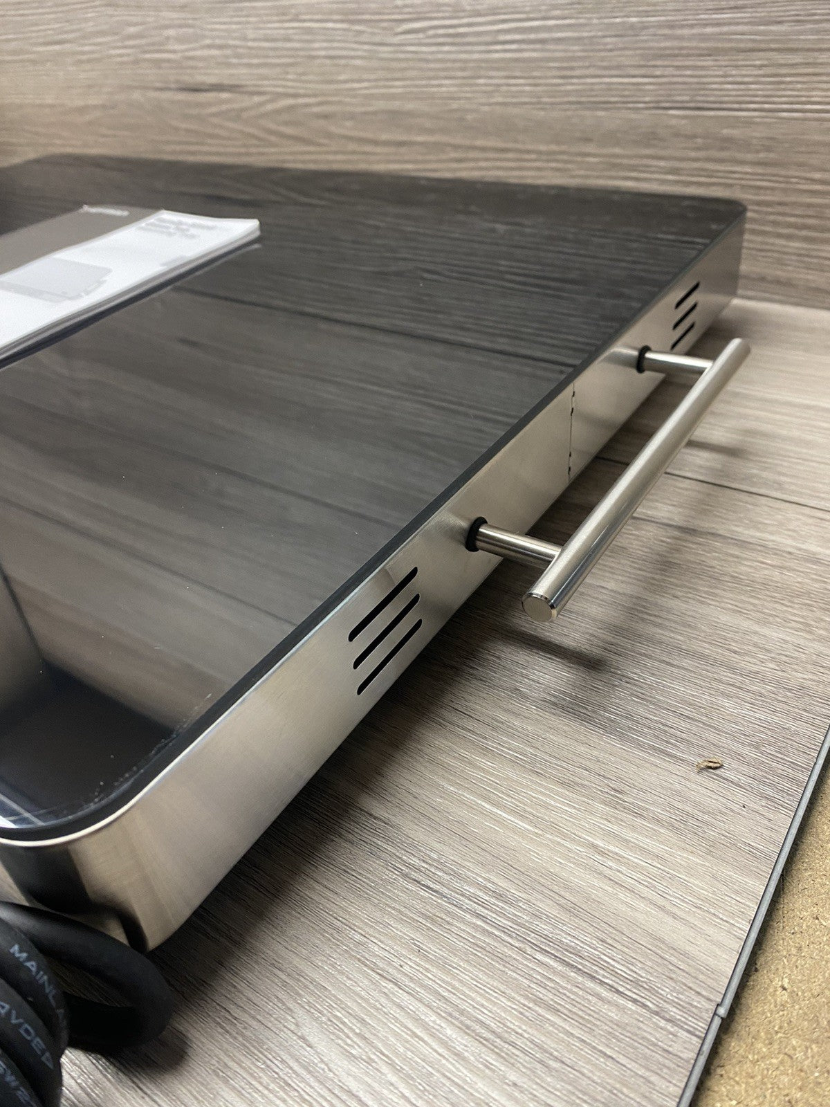 Chefman XL Glass Top Warming Tray, Adjustable Temperature Control