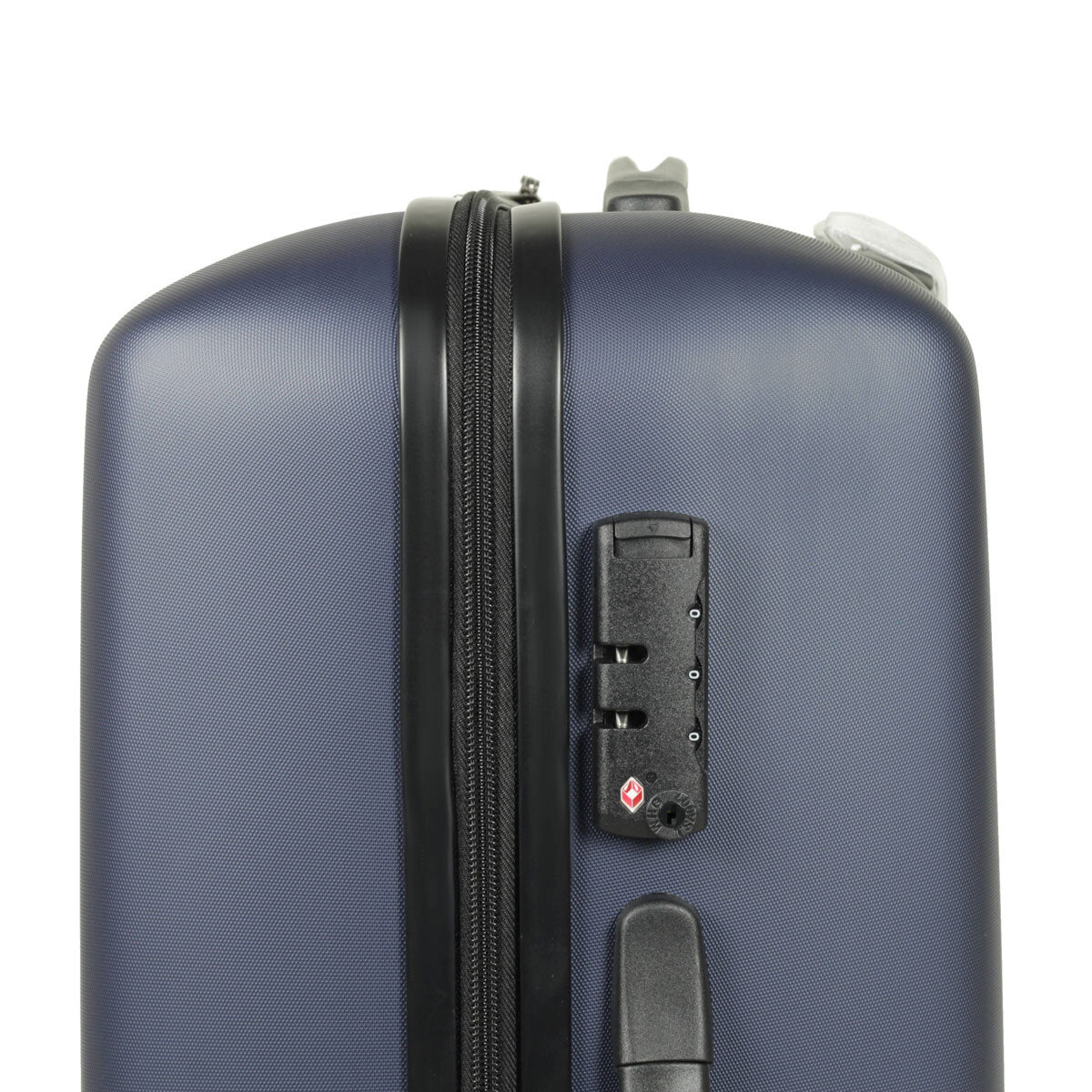 Rock Pacific Hardside 3 Piece Luggage Set ABS TSA Lock Navy Cabin Suitcases