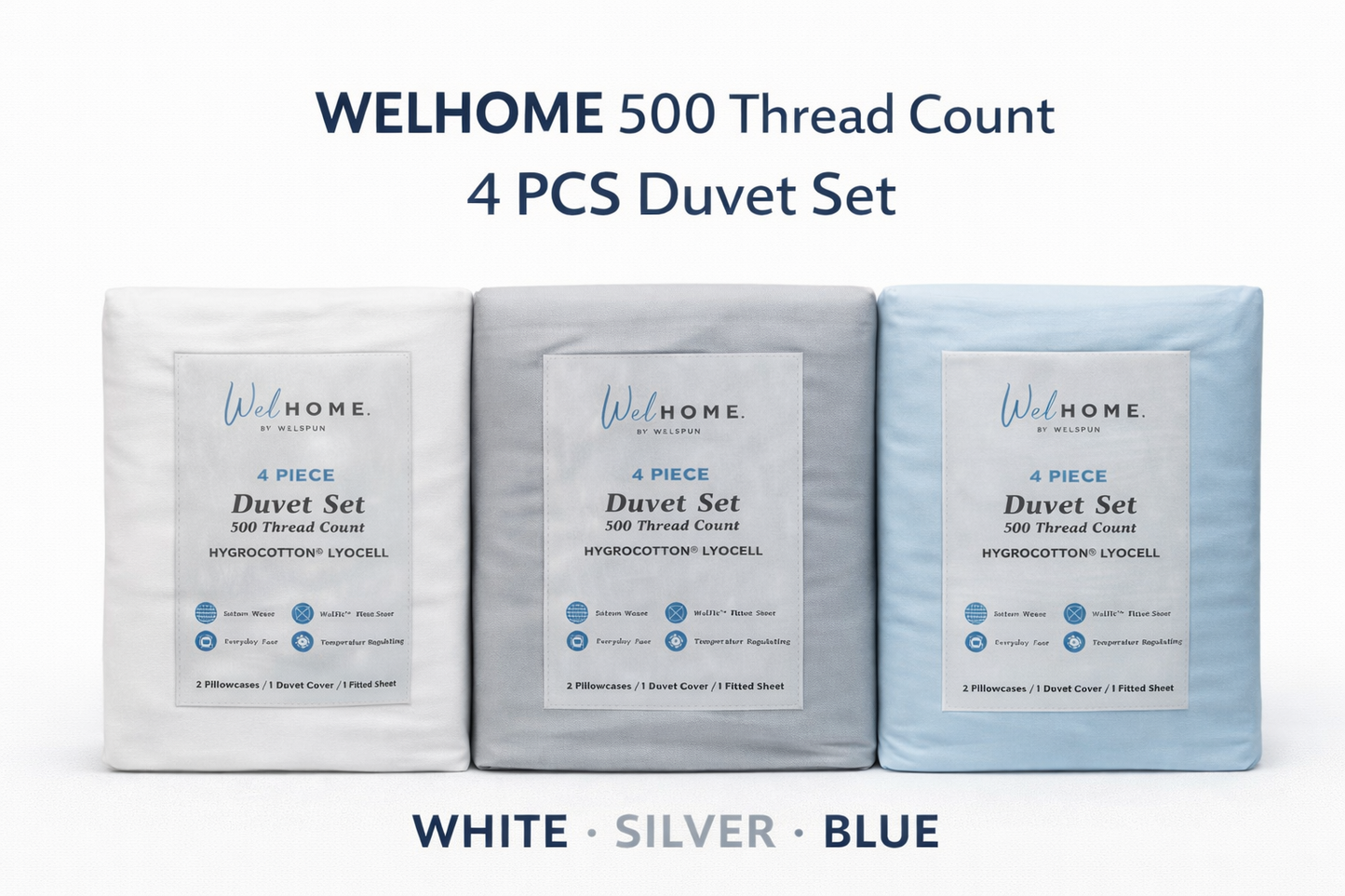 Duvet set king double 3 colours