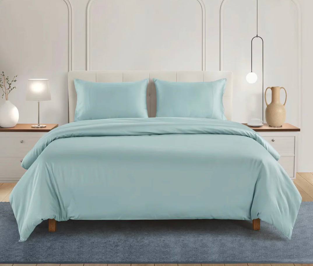 Welhome 500 Thread Count Lyocell Cotton Blend Duvet Set 3 Colours Double King