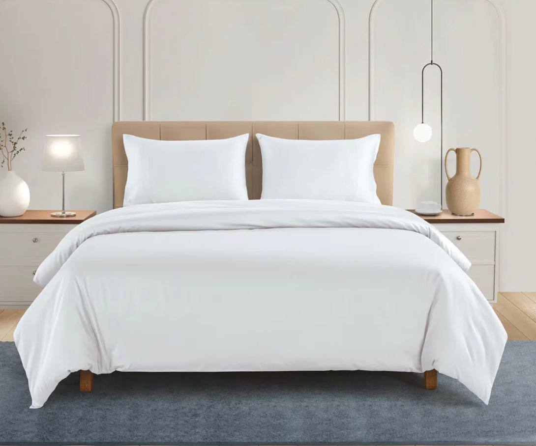 Welhome 500 Thread Count Lyocell Cotton Blend Duvet Set 3 Colours Double King