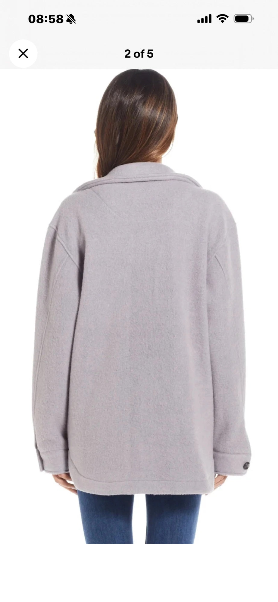 Weatherproof Women's Fleece Shacket Jacket Charcoal Grey Soft Button Coat S - XL