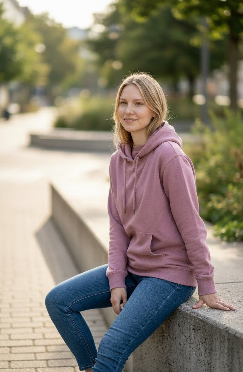 LazyPants Women’s Hoodie Cotton Blend Pullover Pink Navy Camel Sizes S-XL