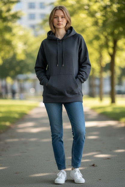 LazyPants Women’s Hoodie Cotton Blend Pullover Pink Navy Camel Sizes S-XL