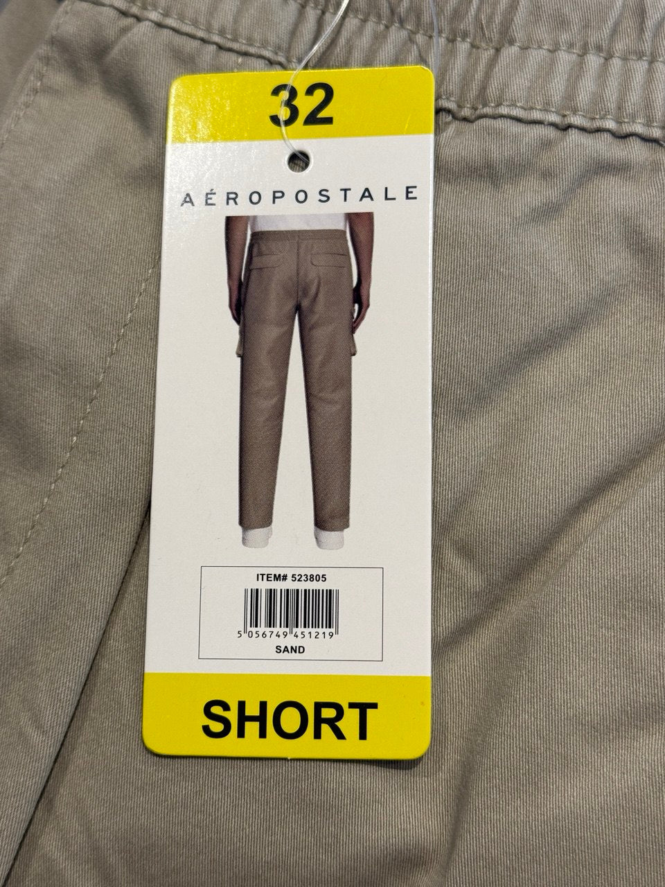 Aeropostale Men's Sand Cargo Jogger Pants Trousers Streetwear 32 Short leg
