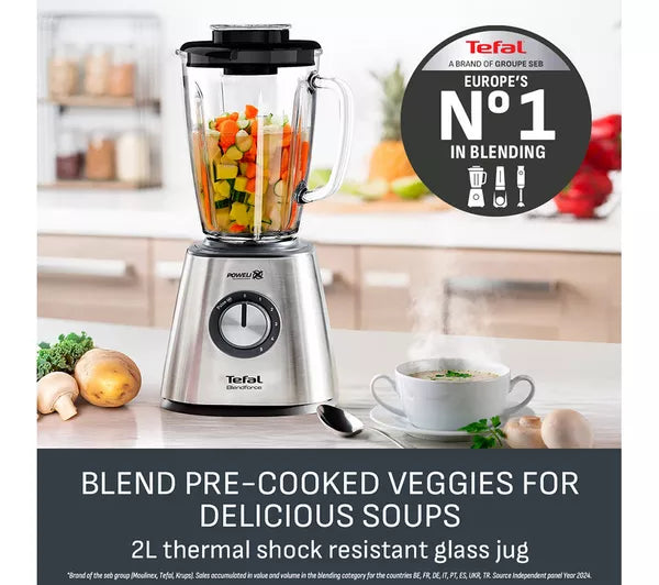 TEFAL BlendForce BL439DG0 Glass Blender - Stainless Steel