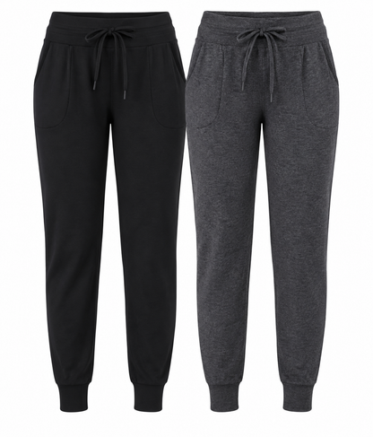 Lole Women’s Lounge Pants 2 Pack Joggers Trousers Side Pockets Soft Stretch New