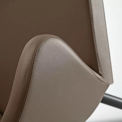 Peressini Doris Brown Faux Leather Dining Chair