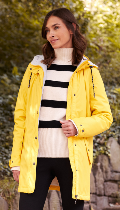 Weatherproof Women's Yellow Waterproof Slicker Jacket Rain Coat LARGE