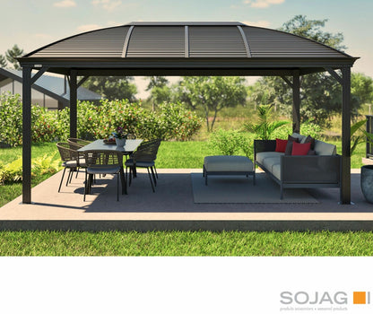 Sojag Moreno 10x16 Gazebo Aluminium Frame Galvanised Steel Roof Dark Grey