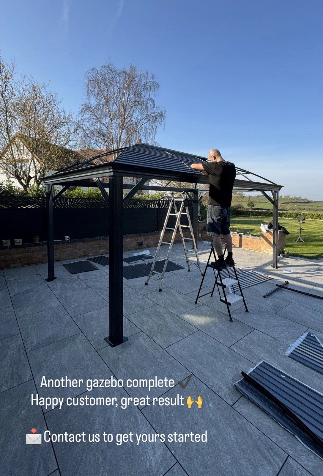 Sojag Moreno 10x16 Gazebo Aluminium Frame Galvanised Steel Roof Dark Grey