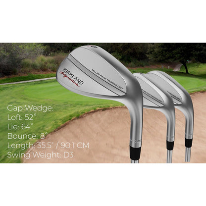 Kirkland Signature 3 Piece Golf Wedge Set Right Handed Milled Face Steel