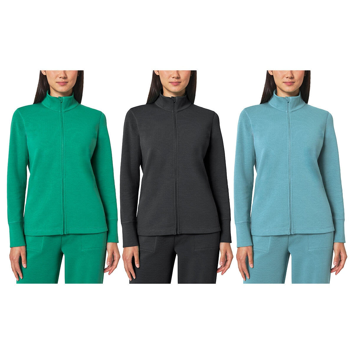 Mondetta Ribbed Full Zip Top Jacket Hoodie Sweatshirt C40 Sportswear Activewear