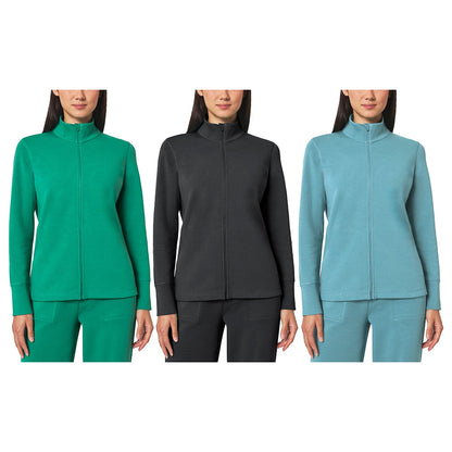 Mondetta Ribbed Full Zip Top Jacket Hoodie Sweatshirt C40 Sportswear Activewear