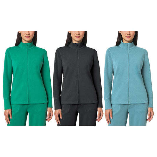 Mondetta Ribbed Full Zip Top Jacket Hoodie Sweatshirt C40 Sportswear Activewear
