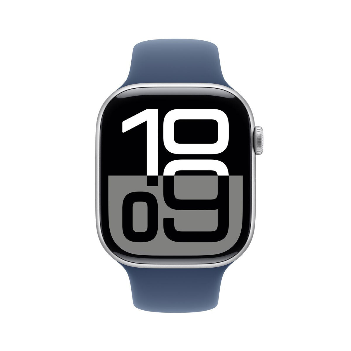 Apple Watch Series 10 GPS 46mm Silver Aluminium Denim Sport Band S/M Smartwatch