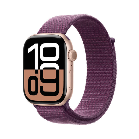 Apple Watch Series 10 GPS Cellular 42mm Rose Gold Aluminium Plum Sport Band